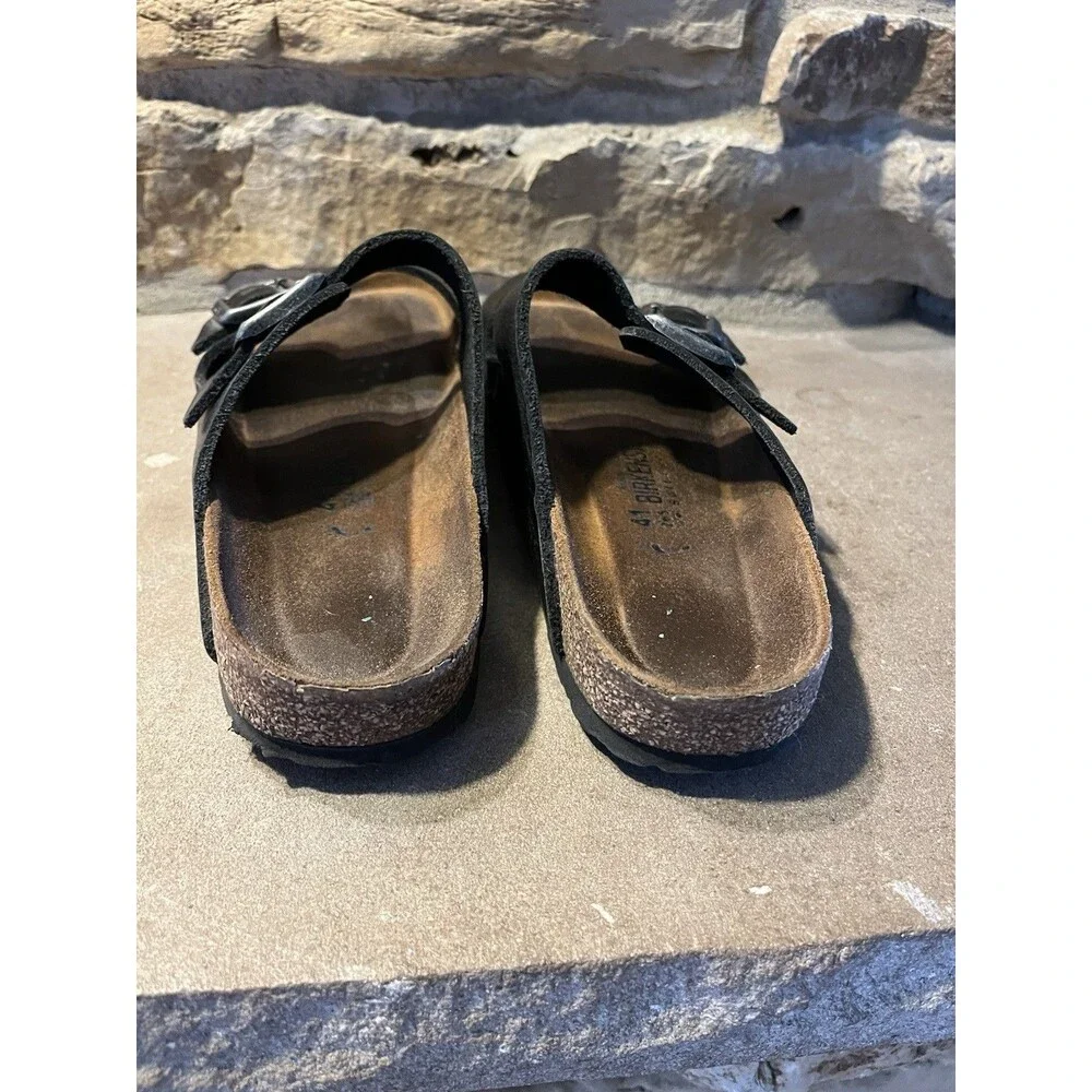 Birkenstock Arizona - Double Buckle Black Oiled Leather EU 41 (Unisex W 10 M 8) - Picture 3 of 9